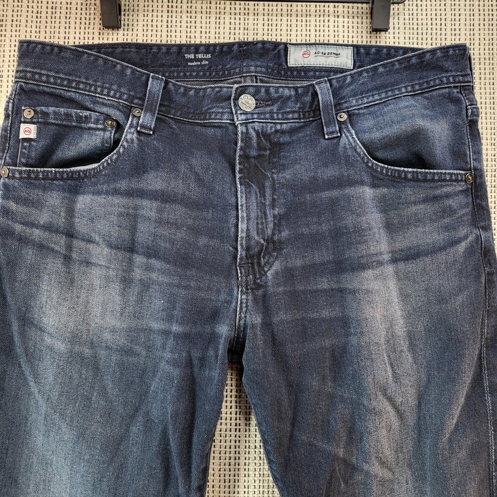 AG Adriano Goldschmied The Tellis Jeans Mens 34x33 Dark Wash Modern Slim